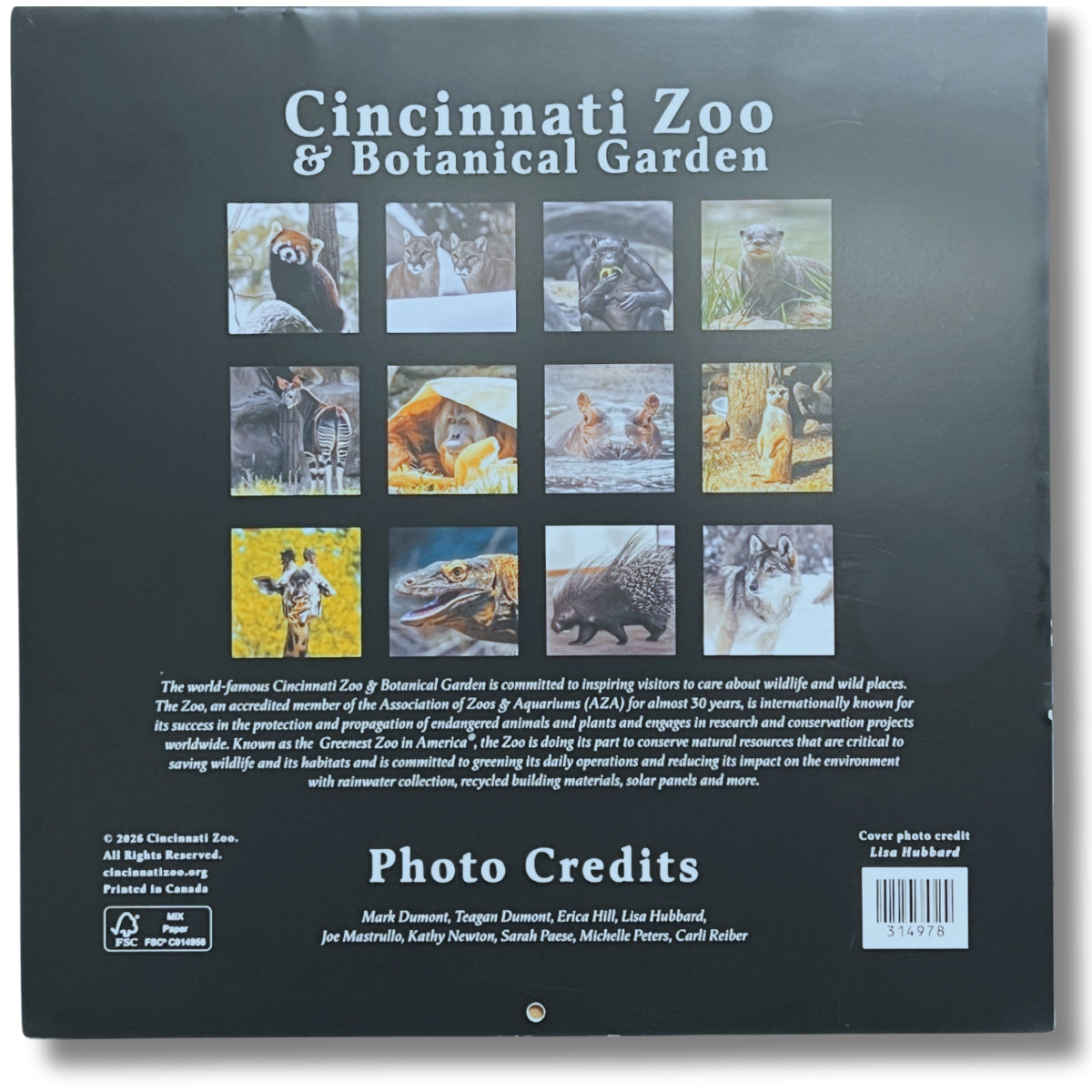 2026 Cincinnati Zoo Calendar