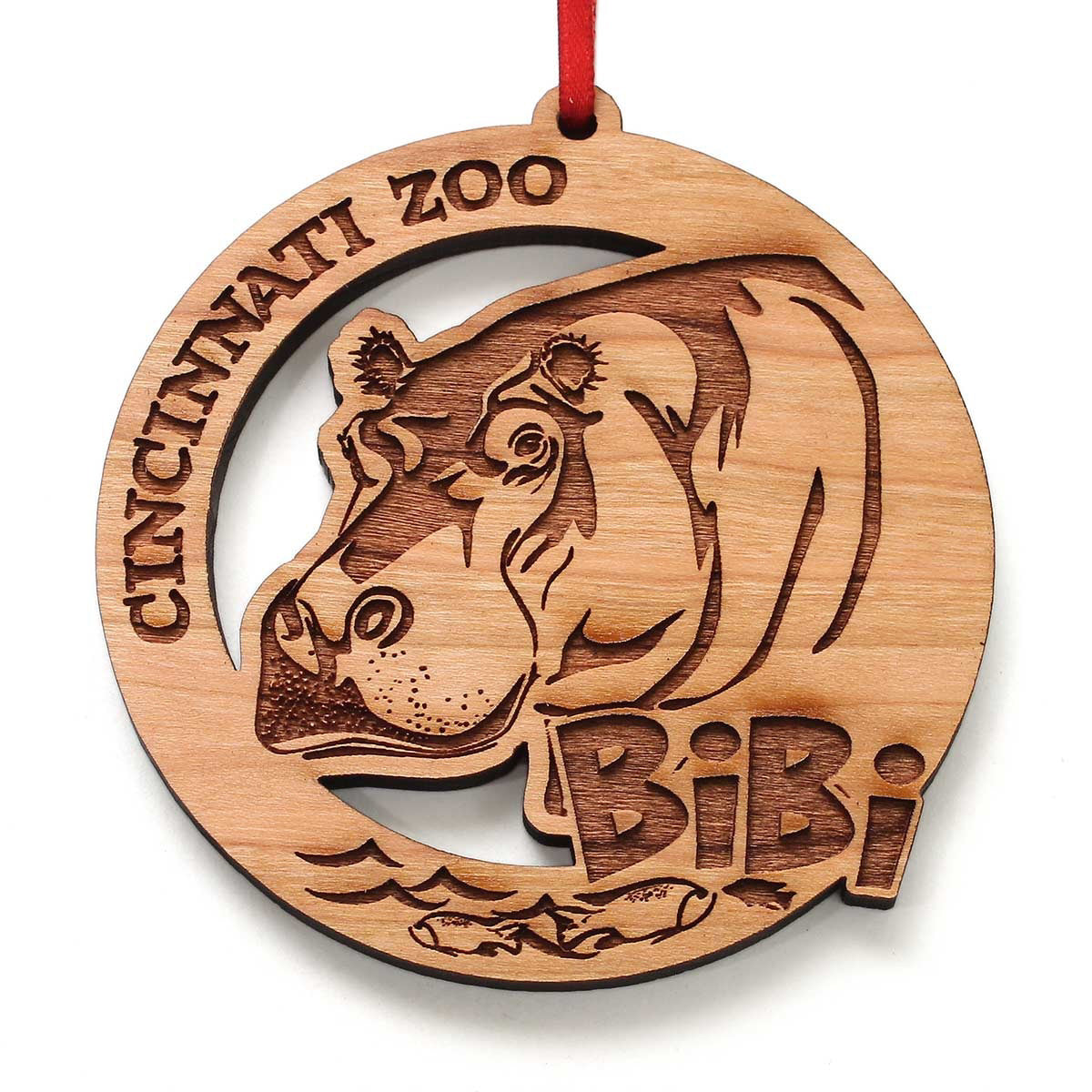 Ornament Wood Bibi the Hippo