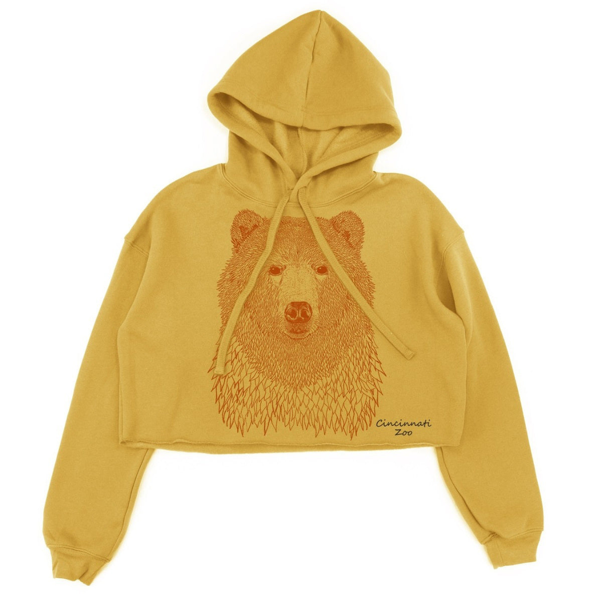 Cropped Ladies Bear Hoodie 2X
