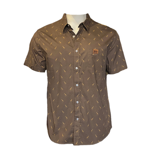 CAMP SHIRT ADULT GIRAFFE