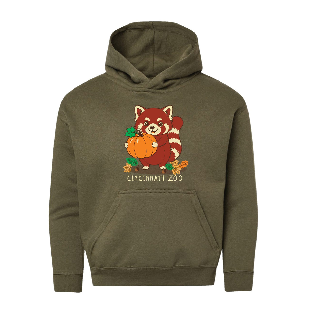 Red Panda Pumpkin Youth Hoodie