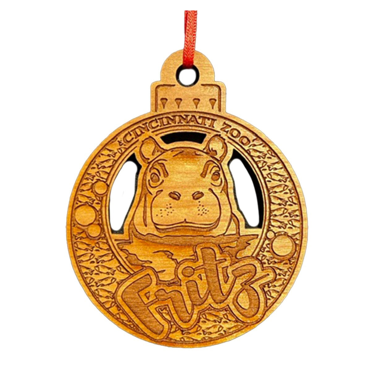 Ornament Wood Fritz With Bubbles