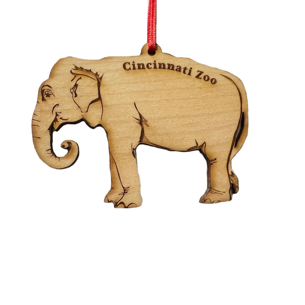 Ornament Wood Asian Elephant