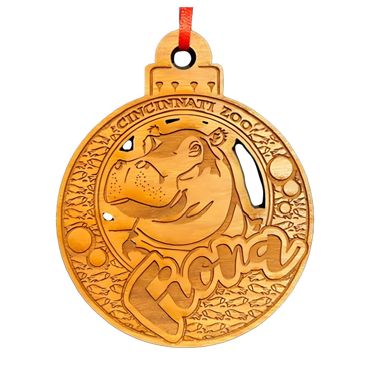 Ornament Wood Fiona With Bubbles