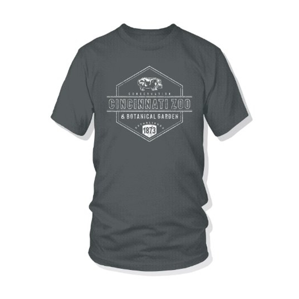 TEE ADULT HEXAGON HIPPO
