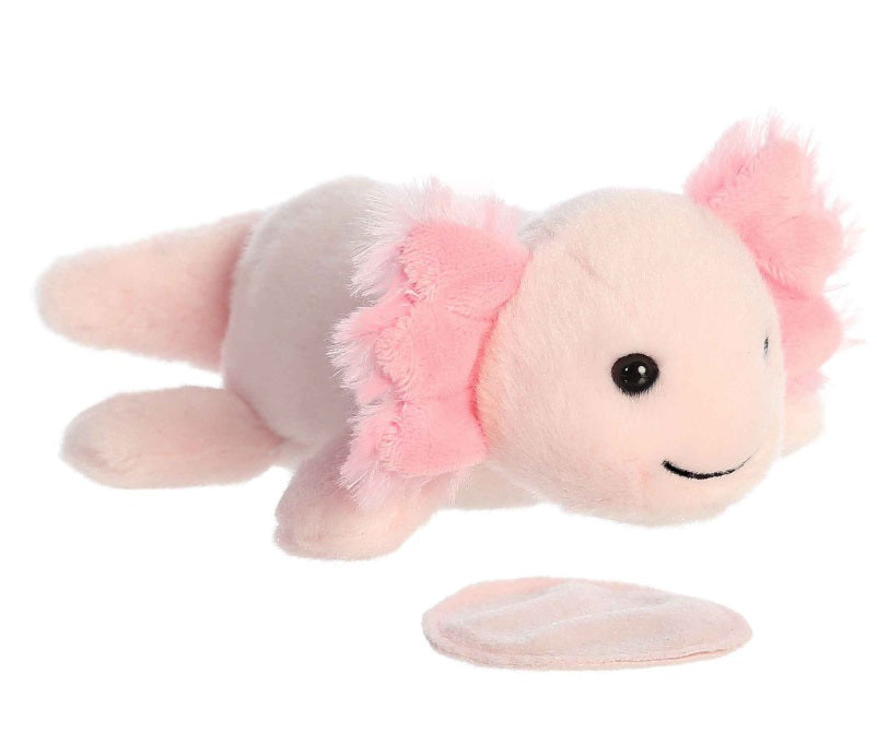 Pink Axolotl Shoulderkins Plush with Magnet