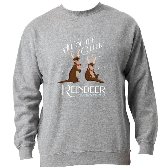 All of the Otter Reindeer Adult Crewneck LG