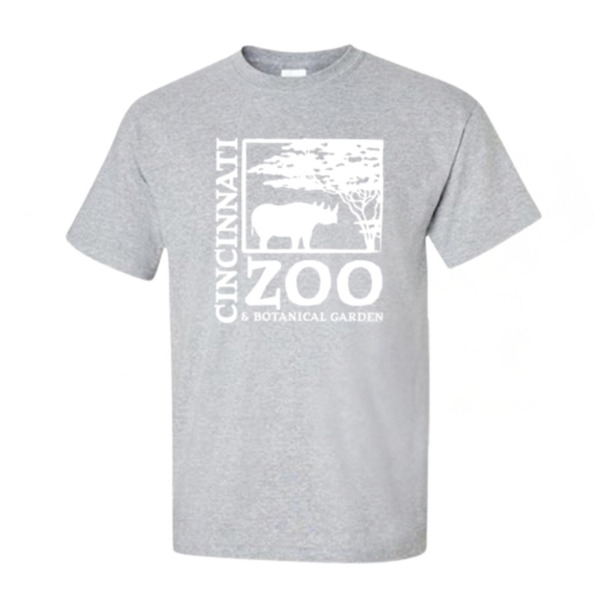 Tee Adult Cincinnati Zoo Logo Sport Gray MD