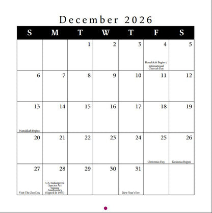 2026 Cincinnati Zoo Calendar
