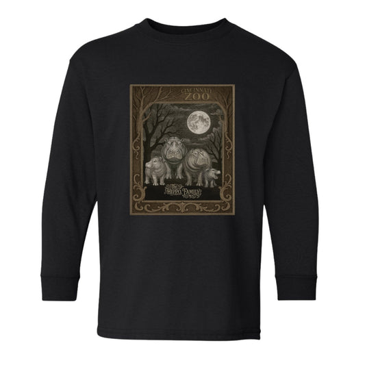 Youth Long Sleeve Tee The Hippo Family LG