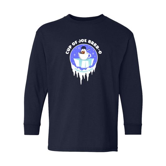 Cup of Joe BRRR-O Long Sleeve Youth Tee LG