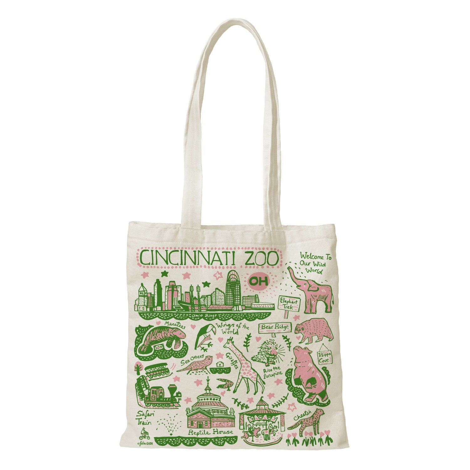 Cincinnati Zoo Collage Tote