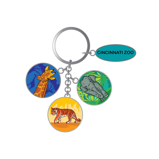 Triple Charm Keychain