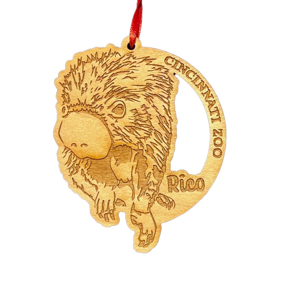 Ornament Wood Rico the Porcupine