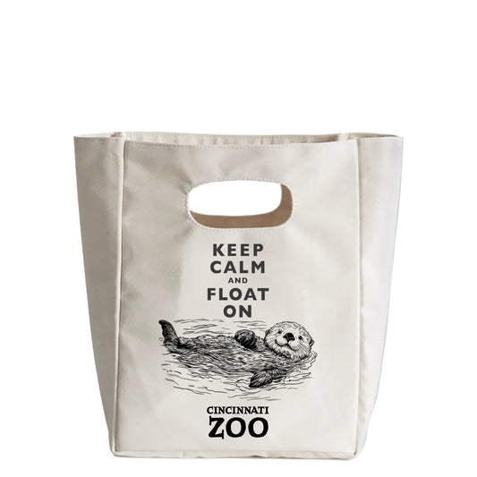 Sea Otter Keep Calm and Float On Lunch Tote