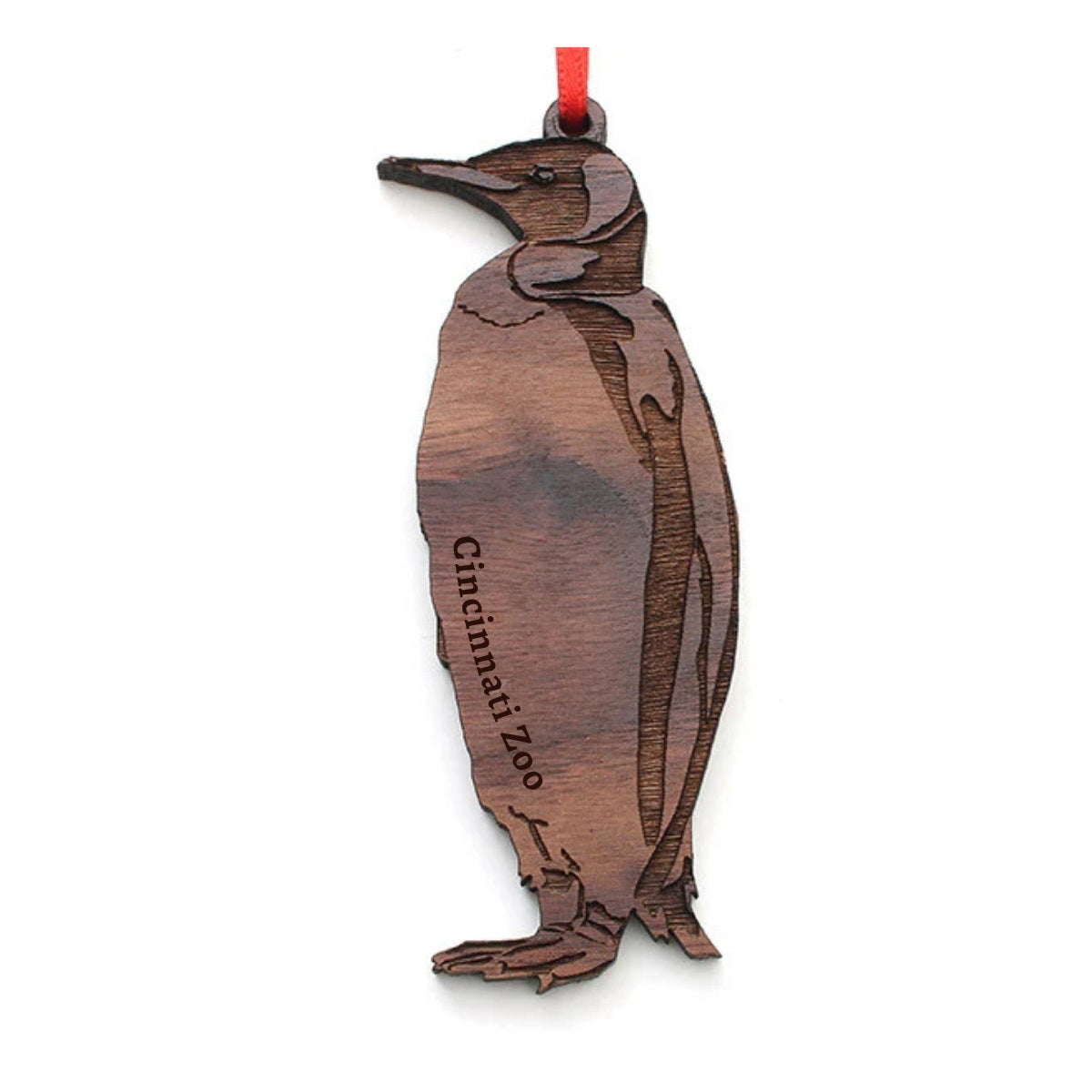 King Penguin Wooden Ornament
