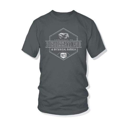 Tee Adult Hippo Icon Hexagon LG