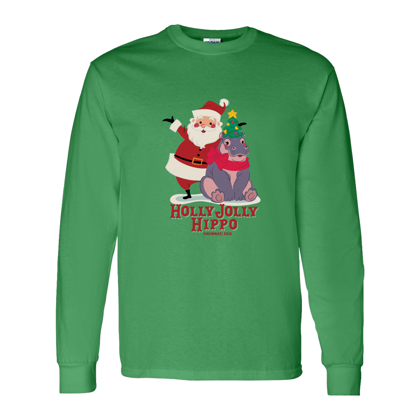 LS TEE AD HOLLY JOLLY HIPPO 3X