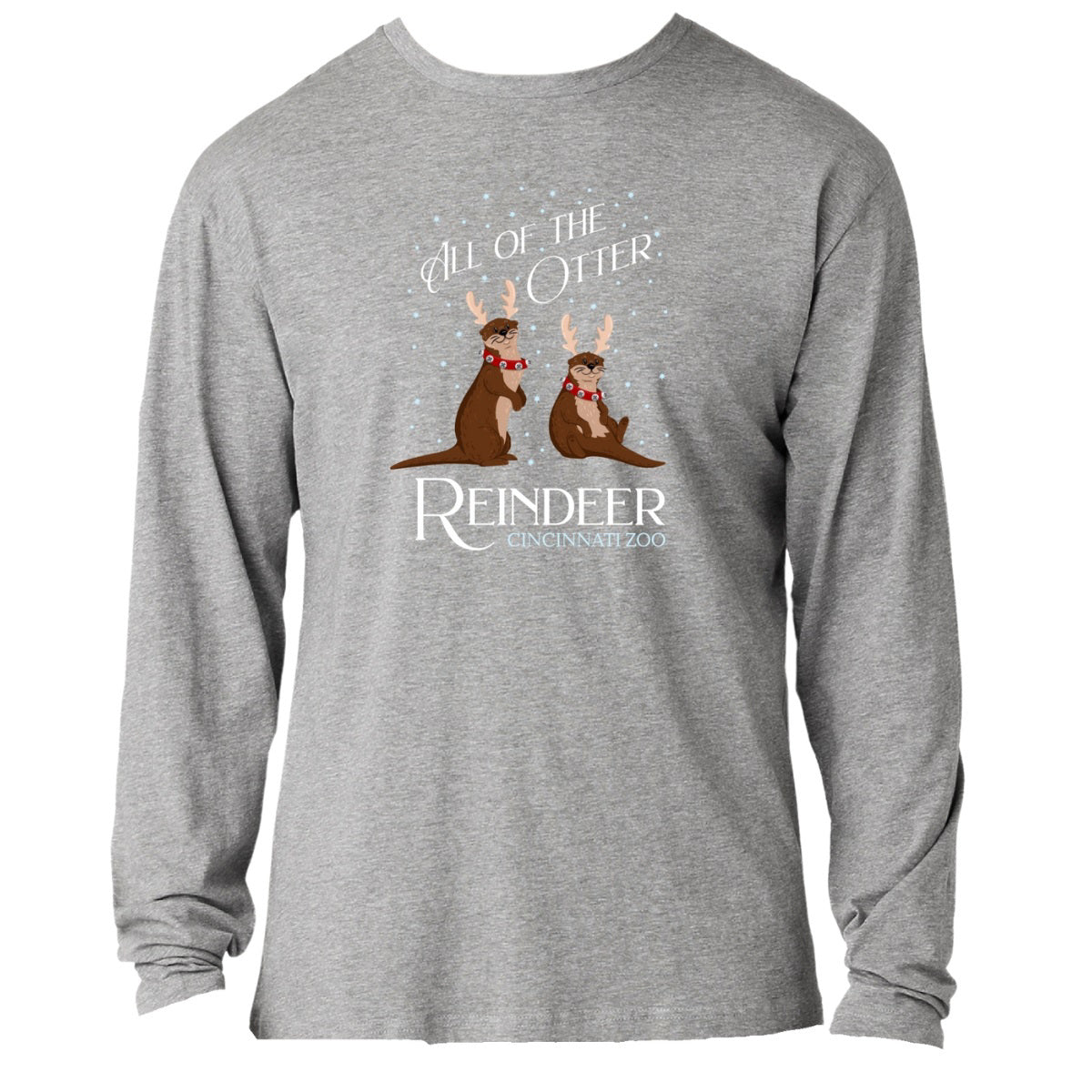 All of the Otter Reindeer Adult Long Sleeve Tee SM