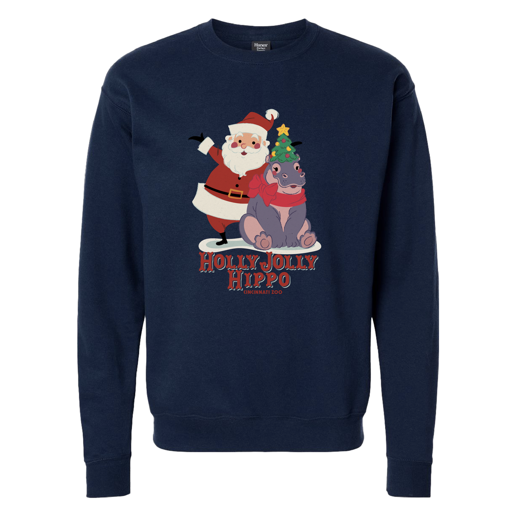 CREW ADULT HOLLY JOLLY HIPPO