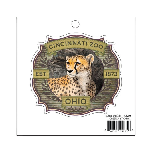 STKR VINTAGE CHEETAH BADGE