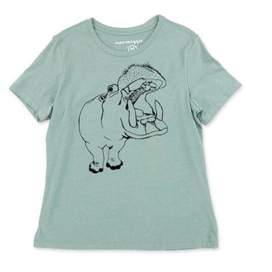LADIES TEE HIPPO OPEN MOUTH