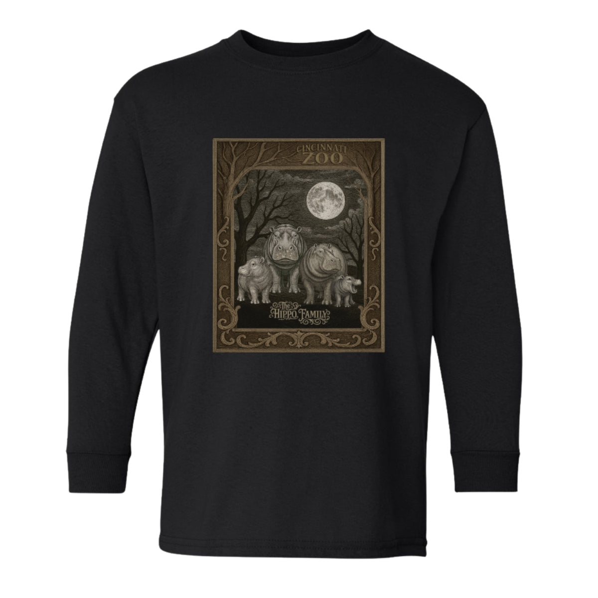 Youth Tee Long Sleeve The Hippo Family