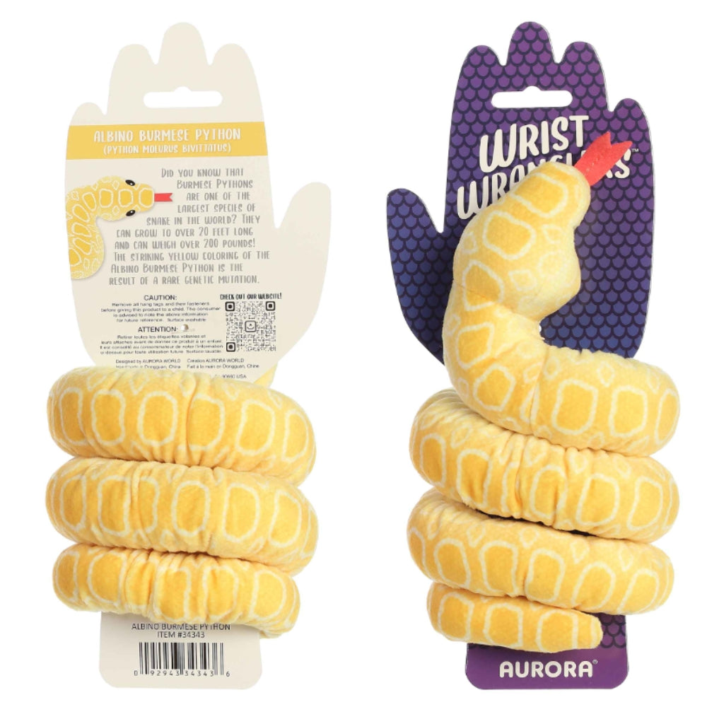 Albino Burmese Python Wrist Plush