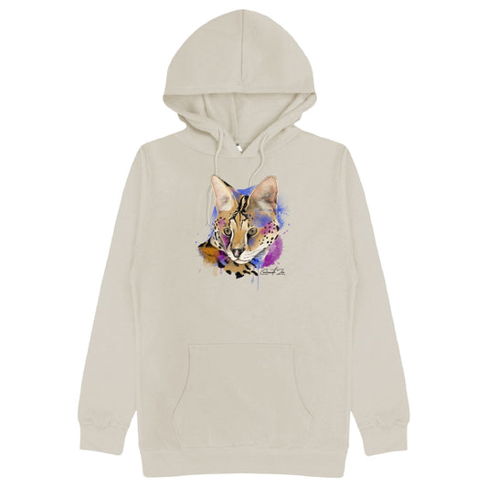 Serval Watercolor Hoodie