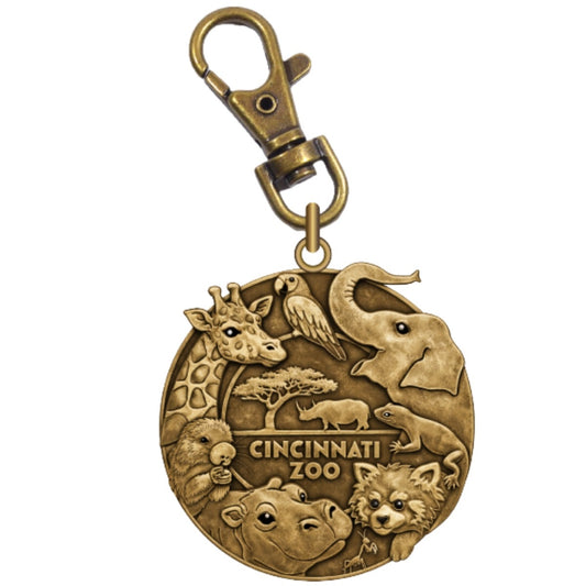 Cincinnati Zoo Medallion Keychain