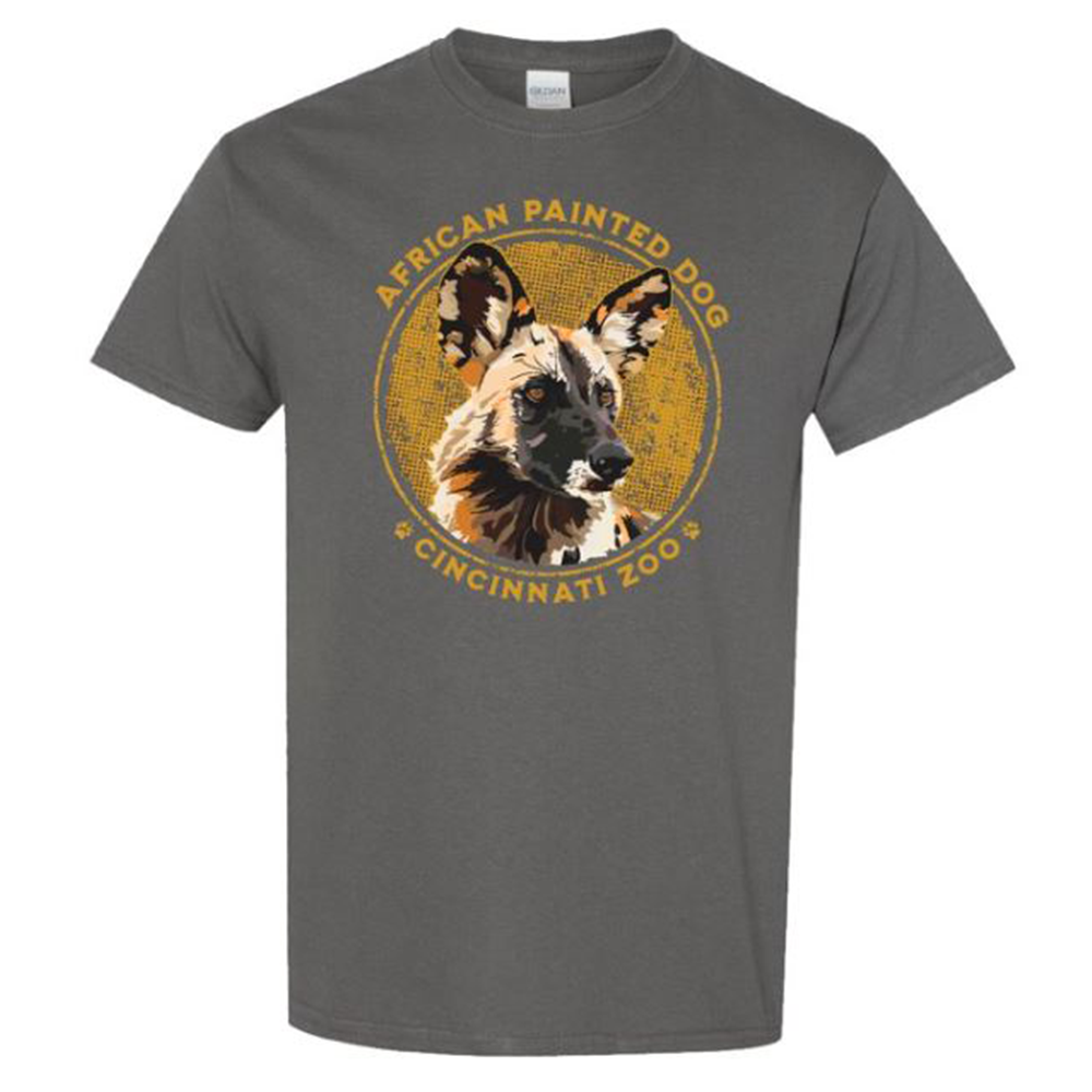 TEE ADULT CIRCLE PAINTED DOG