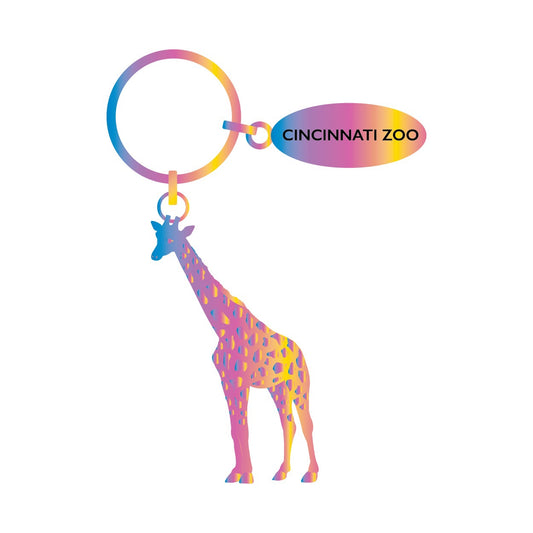Giraffe Metallic Keychain