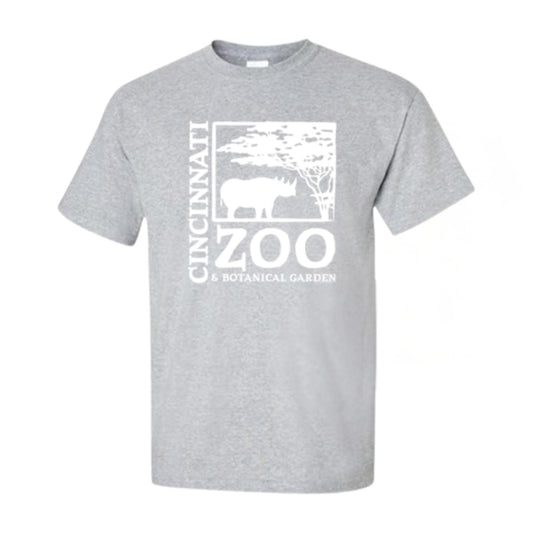 Tee Adult Cincinnati Zoo Logo Sport Gray LG