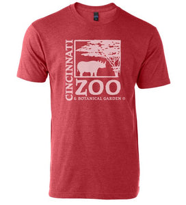 TEE ADULT LOGO HEATHER RED