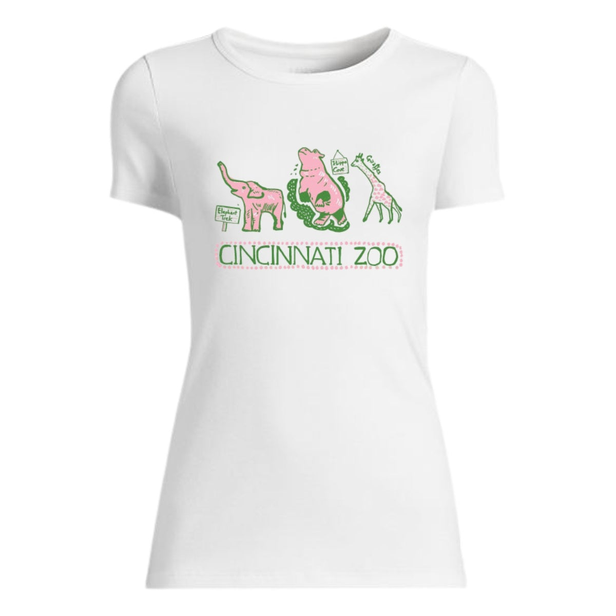 Cincinnati Zoo Collage Ladies Tee