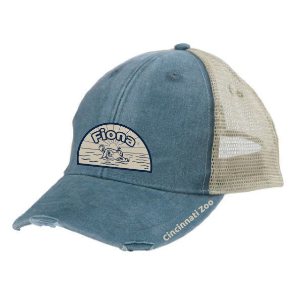 Hat Adult Fiona Patch Blue