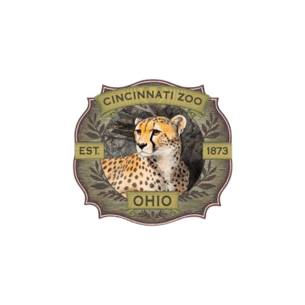 Vintage Cheetah Badge Magnet