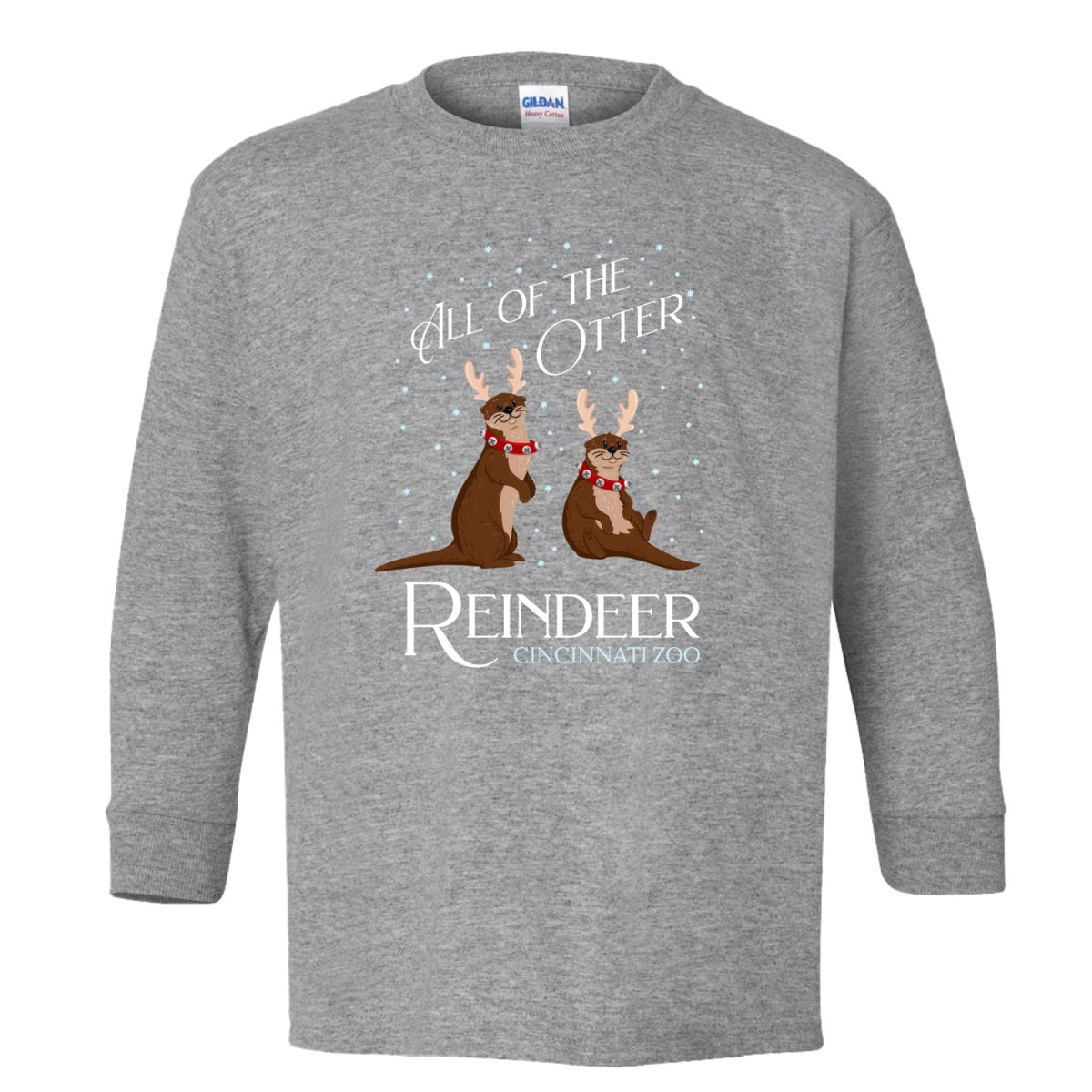 All of the Otter Reindeer Youth Long Sleeve Tee XL