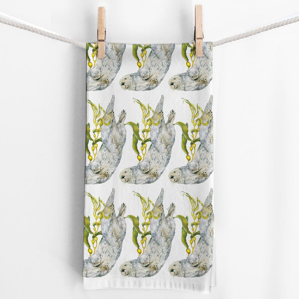 Sea Otter Swim Tea Towel