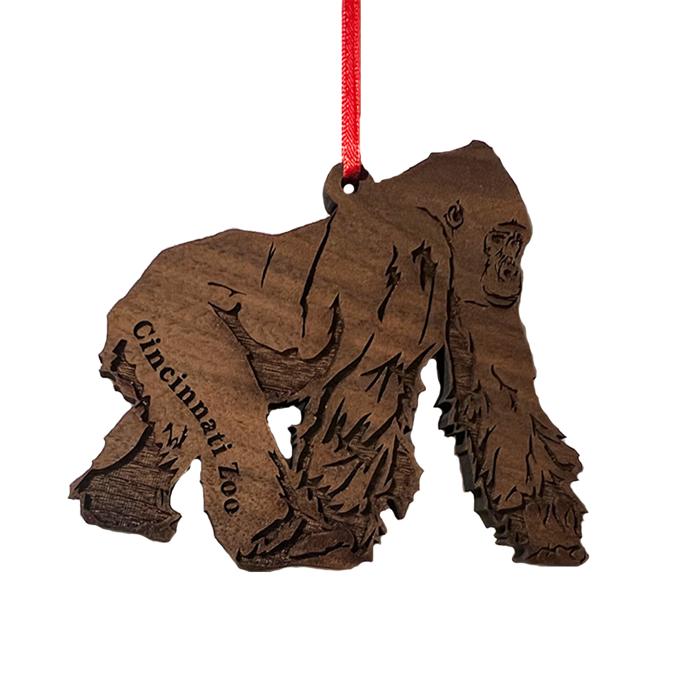 ORNAMENT GORILLA WALNUT