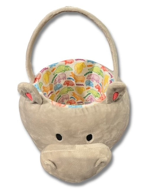 HIPPO BLOAT PLUSH BASKET