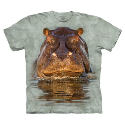 ADULT TEE HIPPO IN WATER