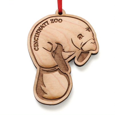 ORNAMENT WOOD MANATEE