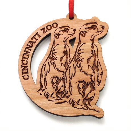 ORNAMENT WOOD MEERKATS